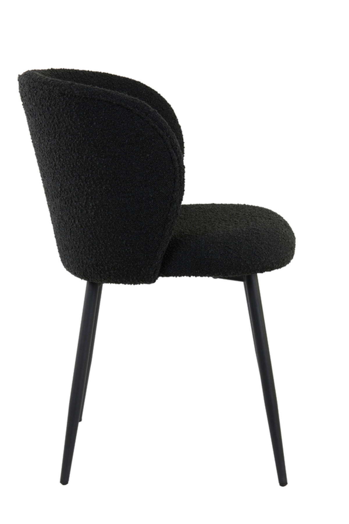 ESSZIMMERSTUHL Elyna Schwarz 56/55/79 cm - Schwarz, Textil (55/79/56cm) - Light & Living