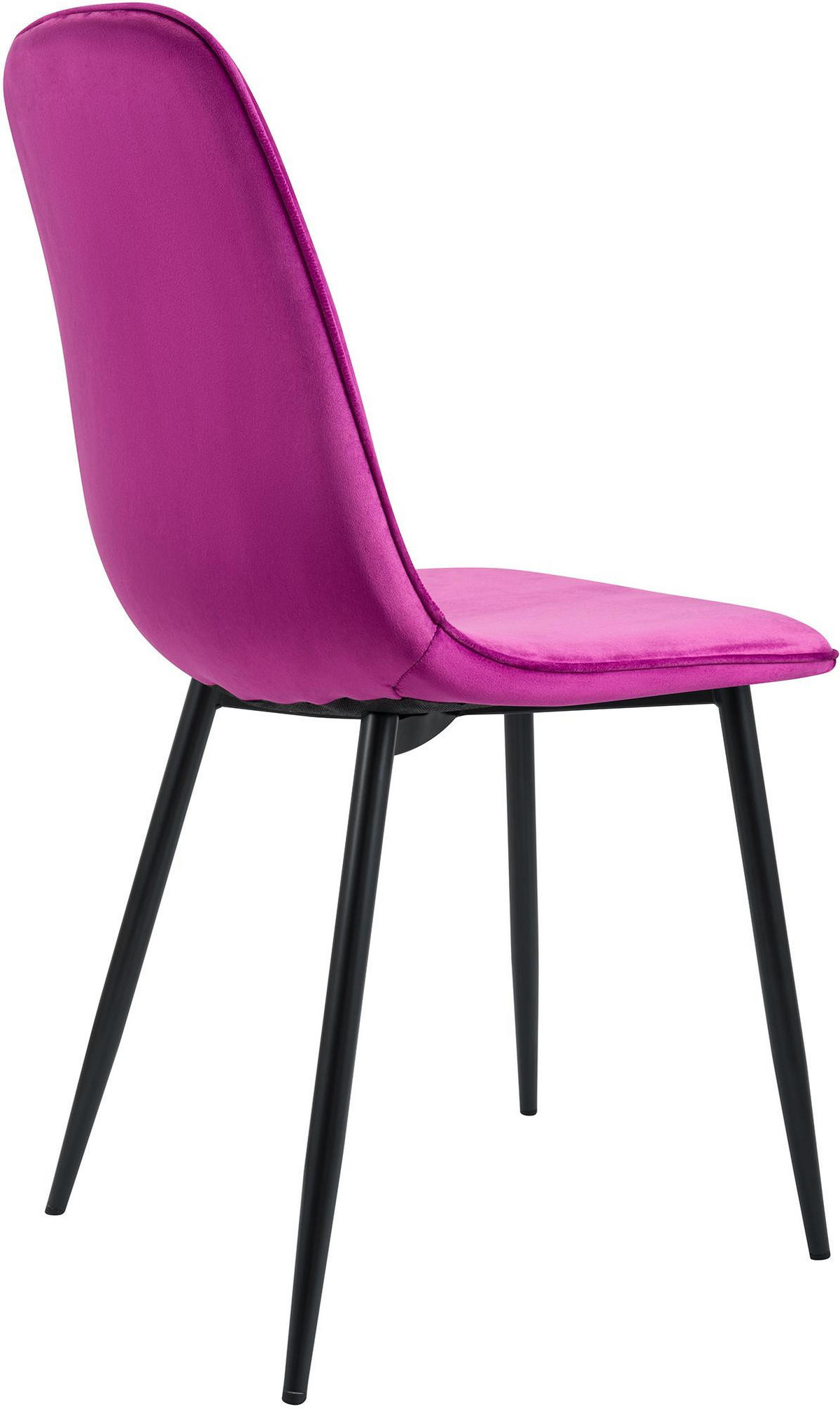 ESSZIMMERSTUHL Samt Lila - Lila/Schwarz, Textil/Metall (45/88/54cm) - CLP