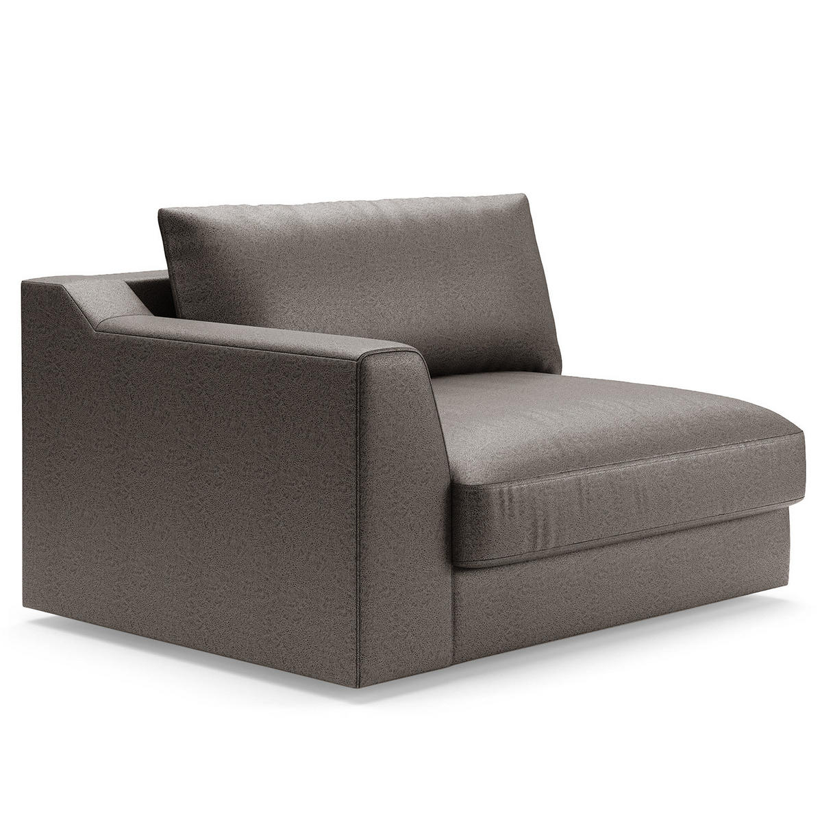 BIG-SOFA - Grau, Kunststoff/Textil (274/90/112cm) - home24