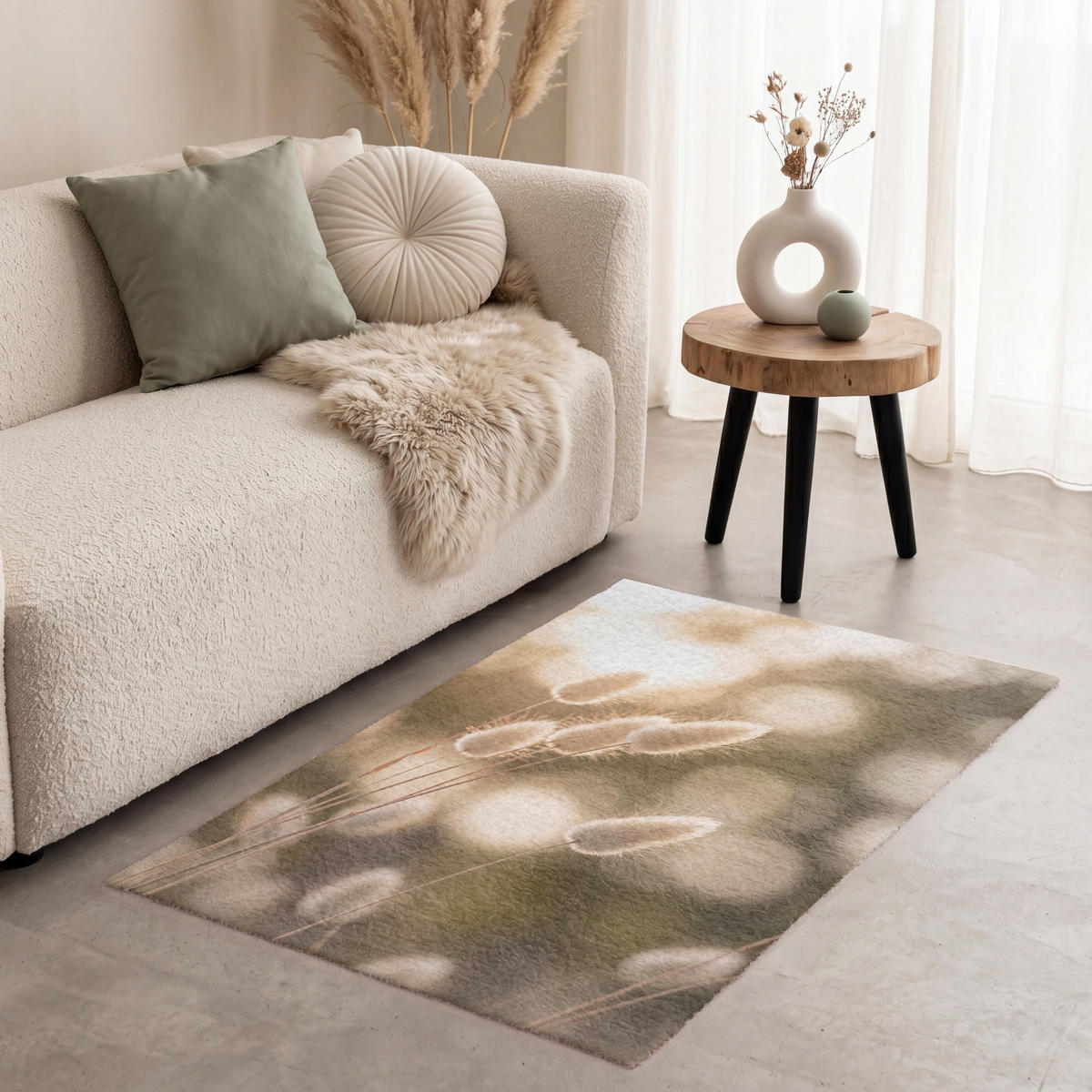 KOBERCE - Chvostoskok - Biely - Slnečné svetlo - 80x120 cm - béžová, textil/plast (80/0.4cm) - OnlyWow