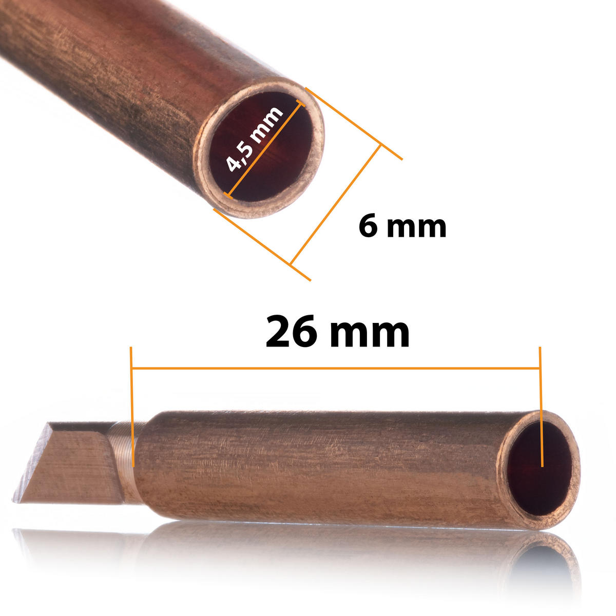 LÖTKOLBEN 900M 10-tlg. Set - Kupfer Lötspitzen, Ø außen 6 mm, Ø innen 4,4 mm, Länge 26 mm - Multicolor, Kunststoff/Metall (10/10/10cm)