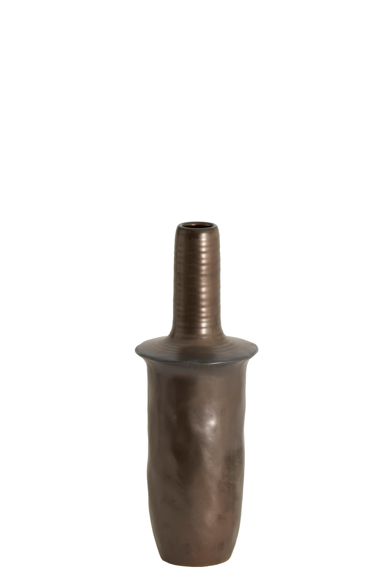 VASE Sennes Bronze Ø17,5/48,5 cm - Bronzefarben, Keramik (48.5cm) - Light & Living