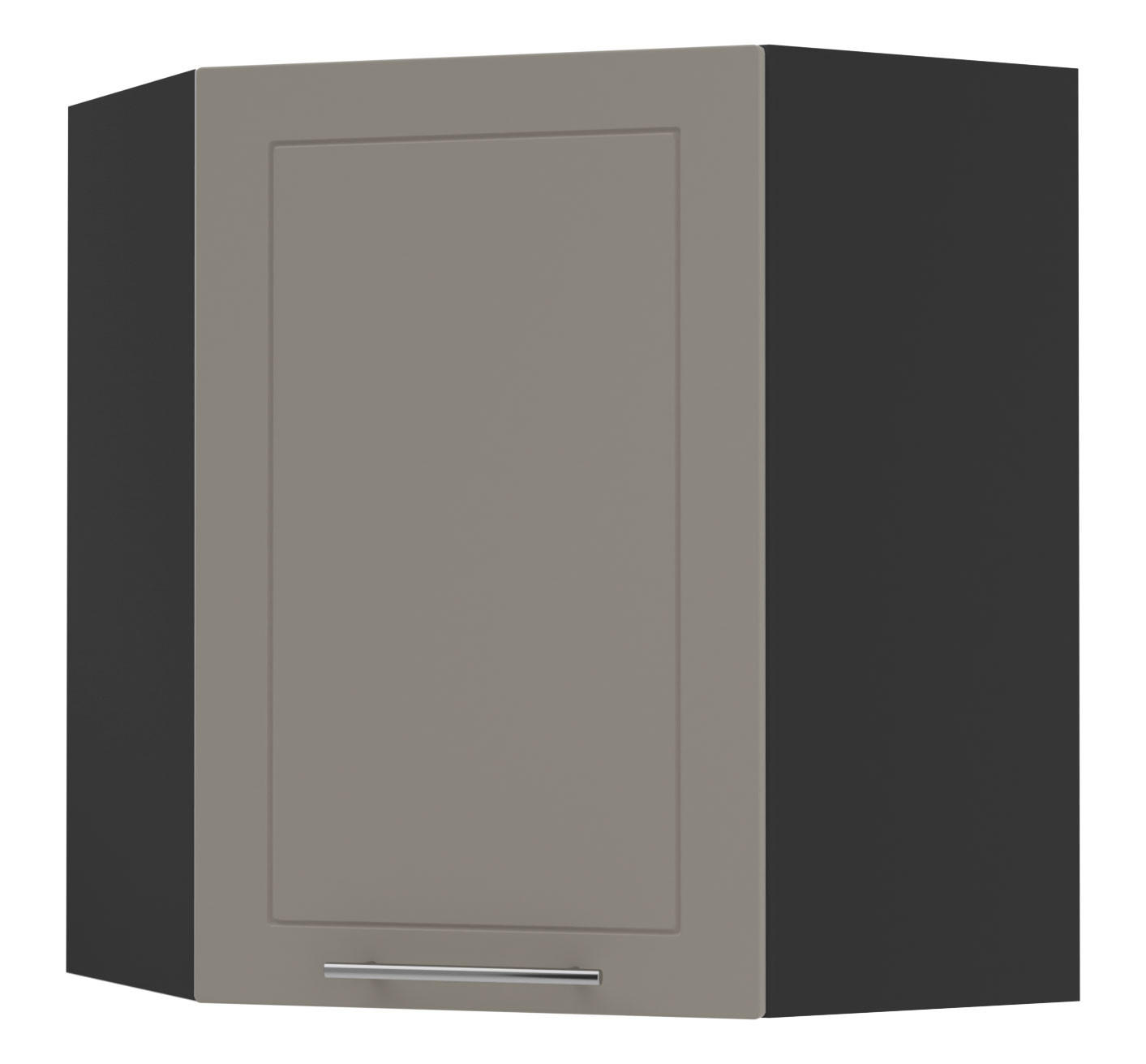Feldmann-Wohnen Küchenhängeschrank Beige, Schwarz 60x72x60 cm