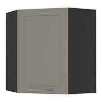 KÜCHENHÄNGESCHRANK Kvantum W10/60 Beige Matt / Schwarz Matt 60 / 60 / 72cm - Beige/Schwarz, Holz/Holzwerkstoff (60/72/60cm) - Feldmann-Wohnen