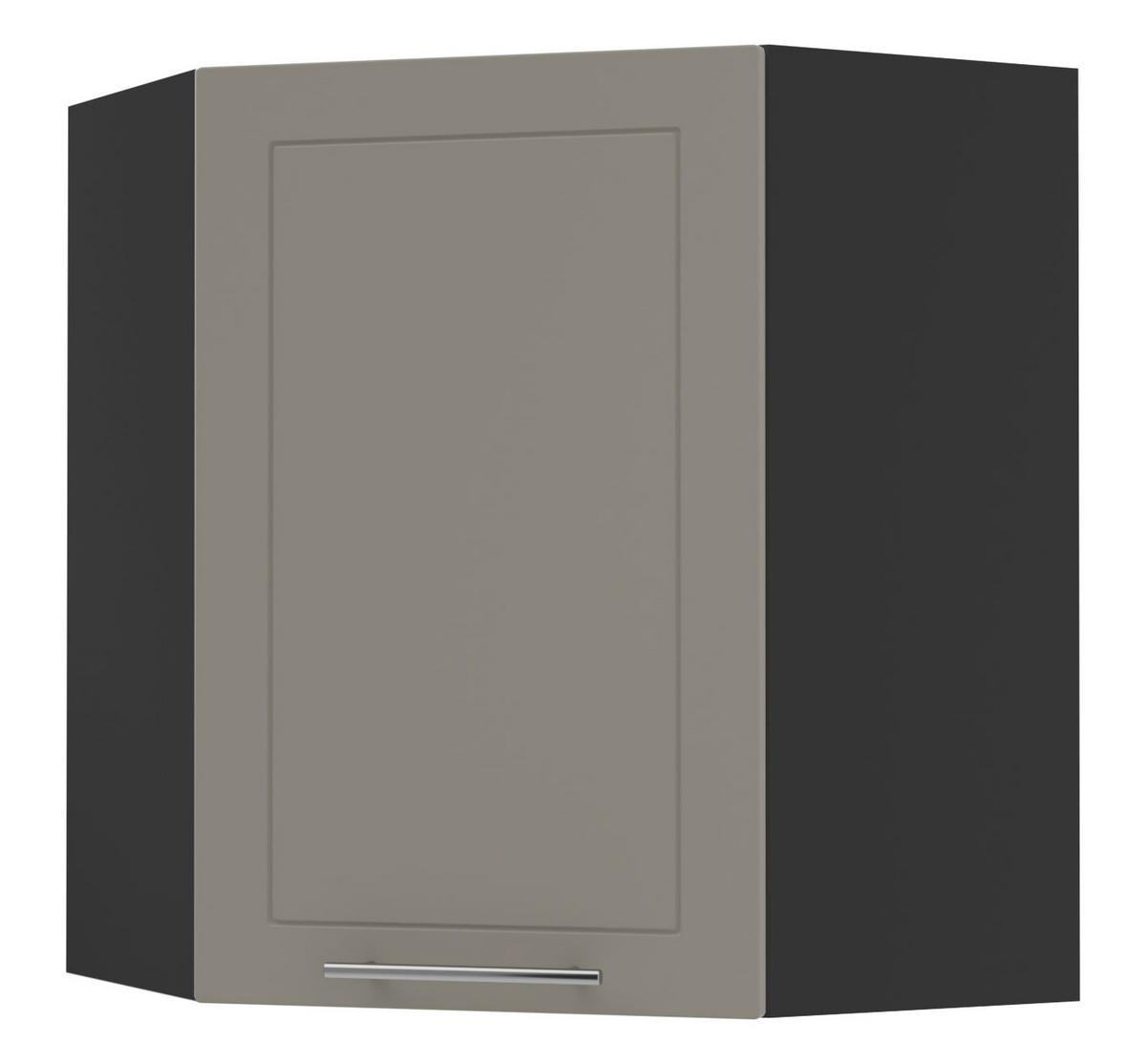 KÜCHENHÄNGESCHRANK Kvantum W10/60 Beige Matt / Schwarz Matt 60 / 60 / 72cm - Beige/Schwarz, Holz/Holzwerkstoff (60/72/60cm) - Feldmann-Wohnen