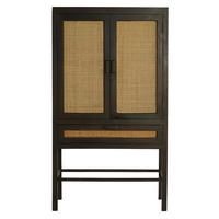 HIGHBOARD NIPOS 90x45x160 cm, Mangoholz, Braun - Braun, Holz (90/160/45cm) - Light & Living