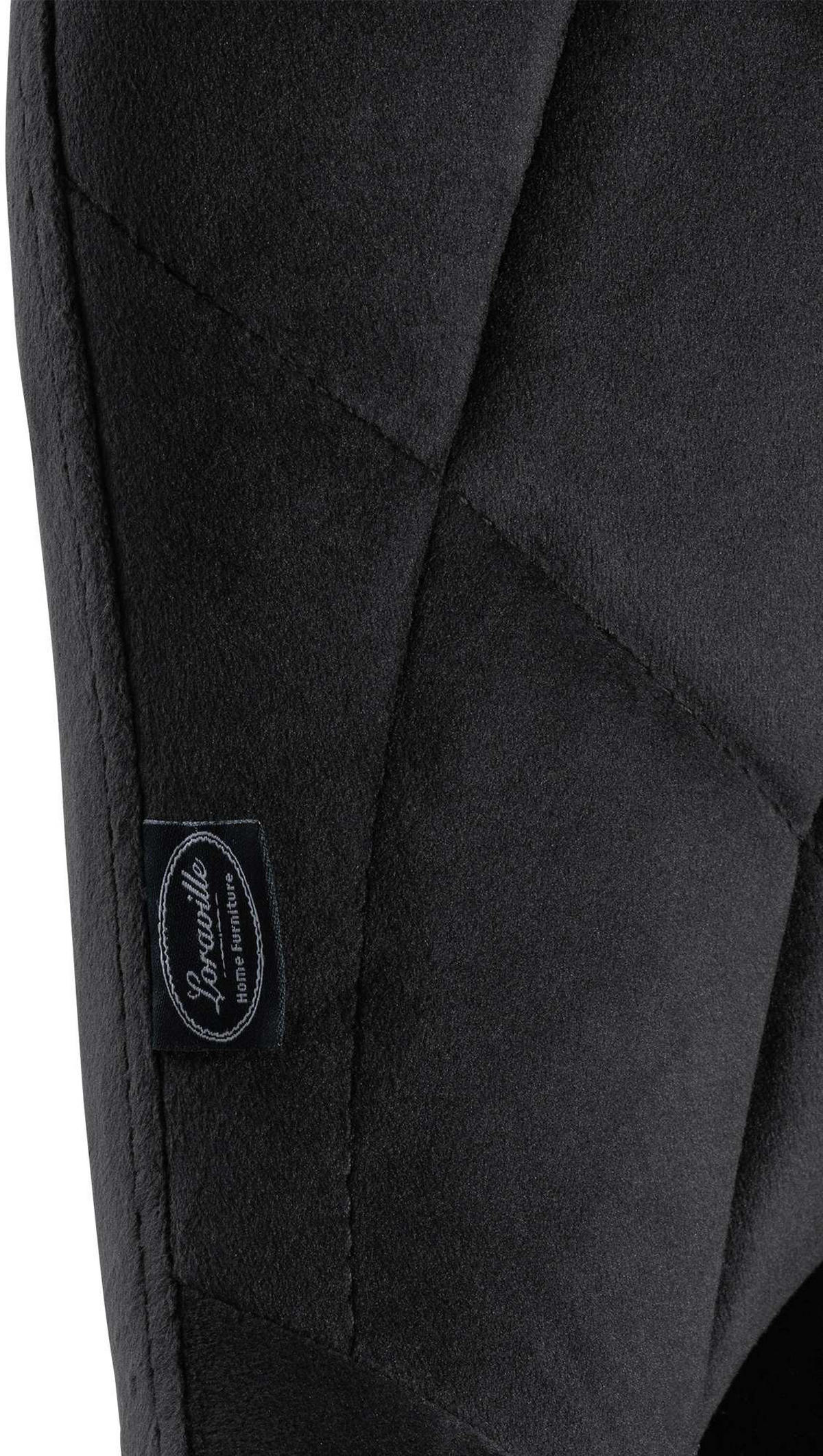 BARHOCKER 2er Set Samt schwarz - Schwarz, Textil/Metall (46/83/49cm) - CLP