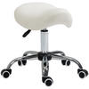 ARBEITSHOCKER Drehstuhl Drehhocker Rollhocker Sattelhocker Hocker Weiß - Weiß, Kunststoff (53/49/52cm) - HOMCOM