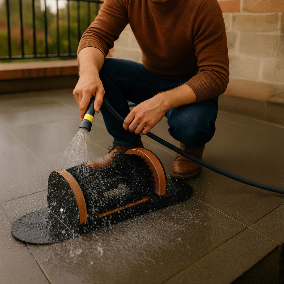 SCHUHABSTREIFER - Schwarz, Holz/Kunststoff (47/15.5cm) - Relaxdays