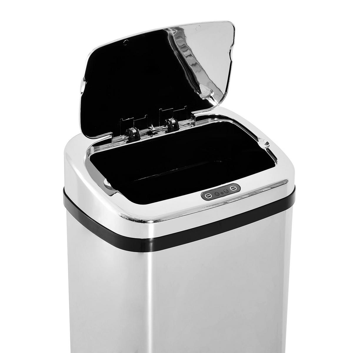 MÜLLEIMER DE-08926 Automatik mit Sensor, 50 L Silber - Silberfarben, Metall (25/84/33cm) - ComfortXL