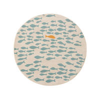 KINDERTEPPICH Fabius Beige/Blau ø 120 cm rund - Beige, Textil (120/120cm) - Lytte