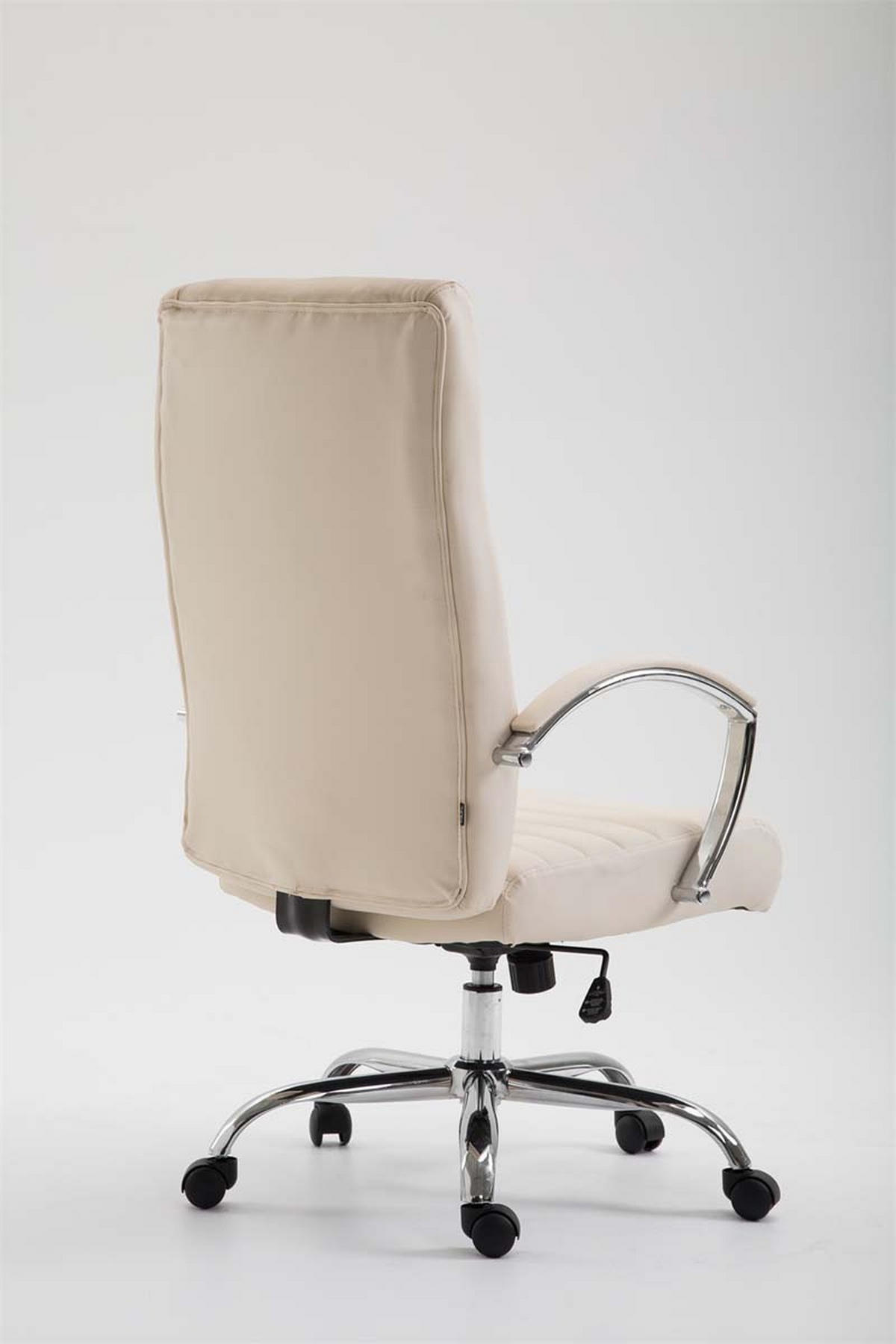 BÜROSTUHL Vallon, Kunstleder Creme - Creme, Textil/Metall (60/118/68cm) - TPFLiving