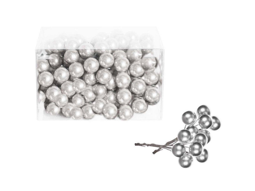 WEIHNACHTSDEKOELEMENTE 120er-Set Dekoelemente rund silber 4 cm - Silberfarben, Kunststoff (0.5/0.5/4cm) - LAALU