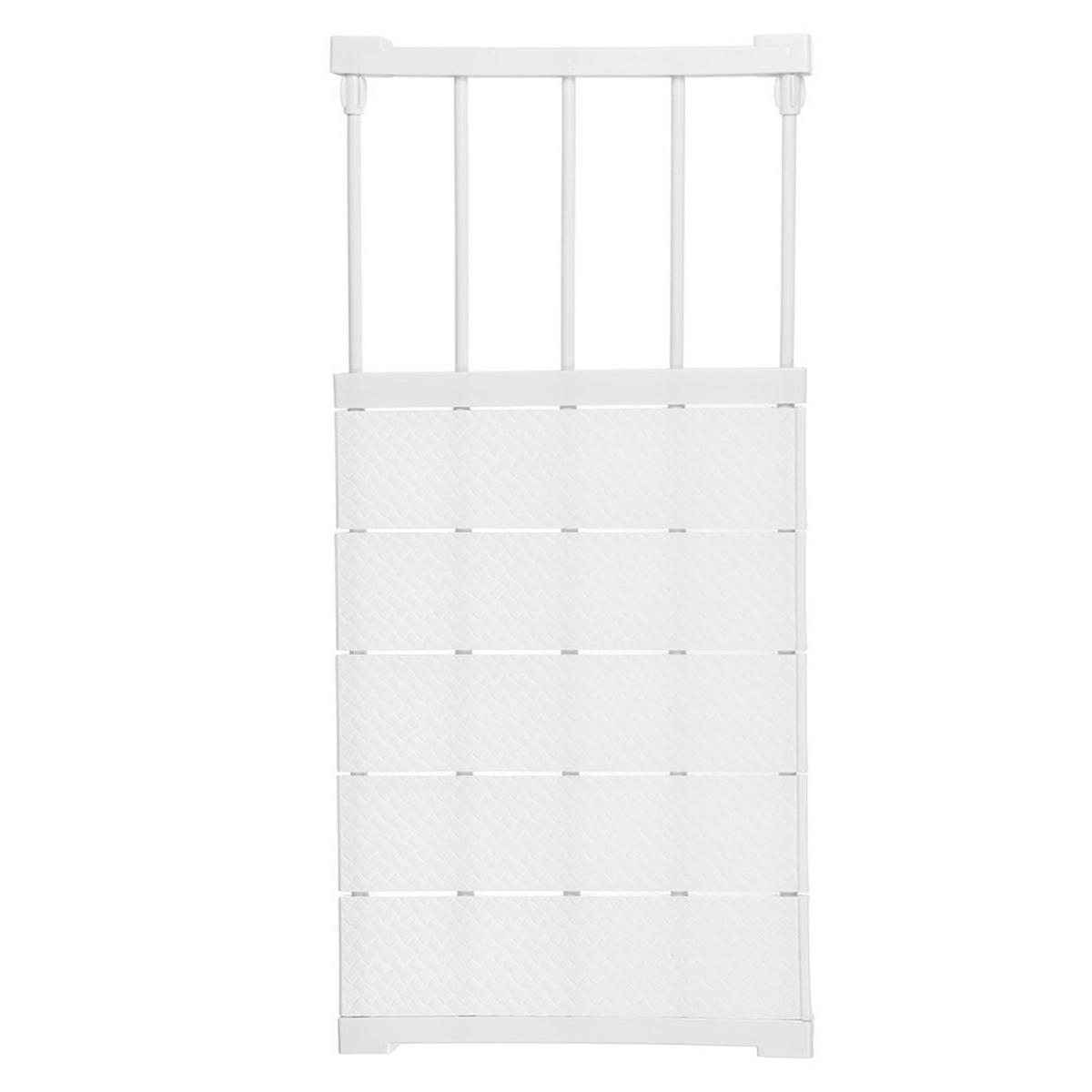 SCHRANK-SPANNREGAL in Weiß Verstellbares - Weiß, Kunststoff (24/50/1.5cm) - Livingandhome