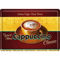 MINIBLECHSCHILD 10/14 cm Cappuccino - Multicolor, Metall (14/10/0.1cm) - Nostalgic-Art