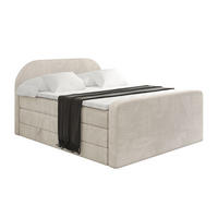 BOXSPRINGBETT mit Matratze und Lattenrost - NOX-Z KING-160x200 - Beige Casablanca - Beige, Holzwerkstoff (160/200cm) - ALTDECOR