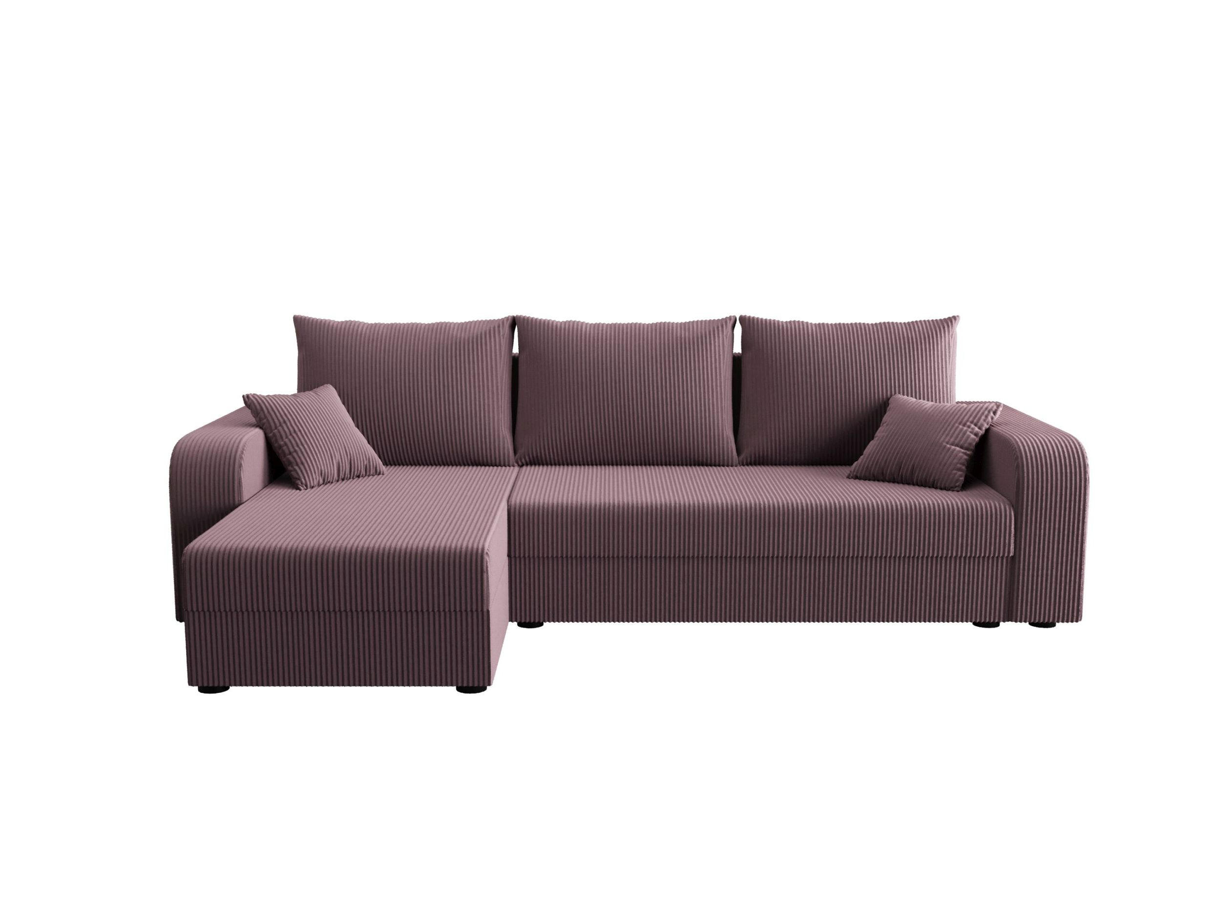 ECKSOFA HEWLET L BIS Zoom 17 Links mit Schlaffunktion - Dunkelrosa, Textil (240/140cm) - Bedante
