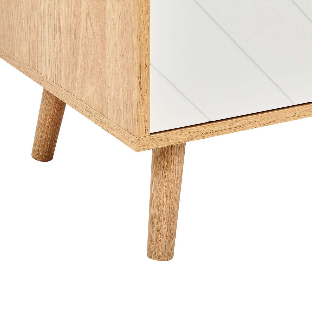 SCHRANK Weiß Bristow - Weiß, Holzwerkstoff (40/76/84cm) - Beliani