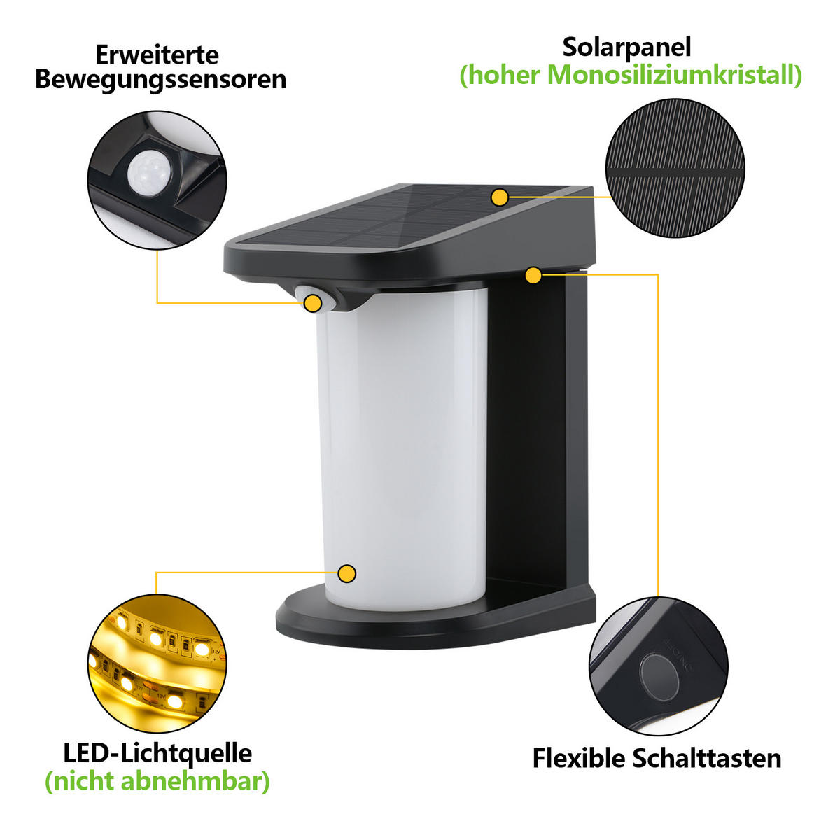 WANDLEUCHTE VYMO 10.5/12.7/18 cm - Schwarz, Metall (10.5/12.7/18cm) - ZMH