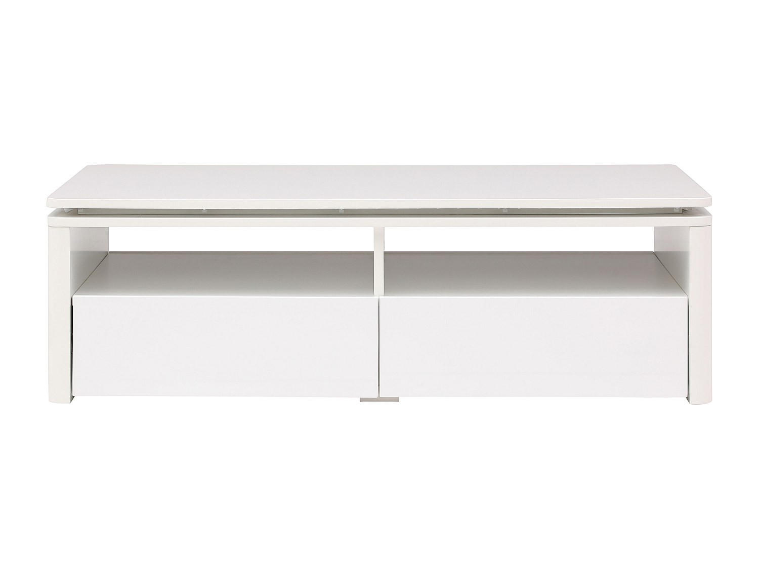 COUCHTTISCH nicht ausziehbar - 110 cmcm x 60 cmcm - Holz, Platte - Weiß - SYLPIA - Weiß, Holz (60/110/34cm) - Vente-Unique