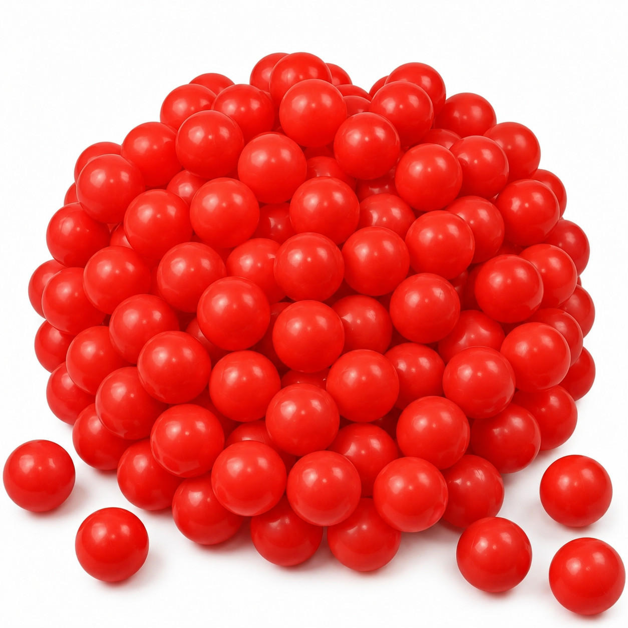 BÄLLEBAD-BÄLLE 50 Stück, Rot, 5.5 cm - Rot, Kunststoff (5.5/5.5/5.5cm) - Littletom