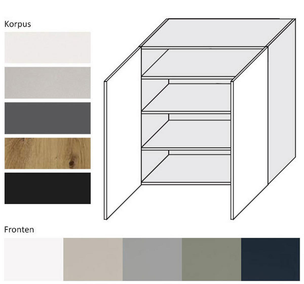 HÄNGESCHRANK Oslo W4/90 Weiß / Indigo Matt 90 / 32,5 / 96cm - Weiß/Dunkelblau, Holz/Holzwerkstoff (90/96/32.5cm) - Feldmann-Wohnen
