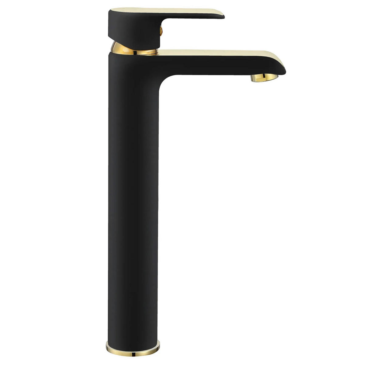 WASCHBECKENARMATUR Rea Bloom Black Gold High - Schwarz, Metall (4.8/30/15cm) - REA
