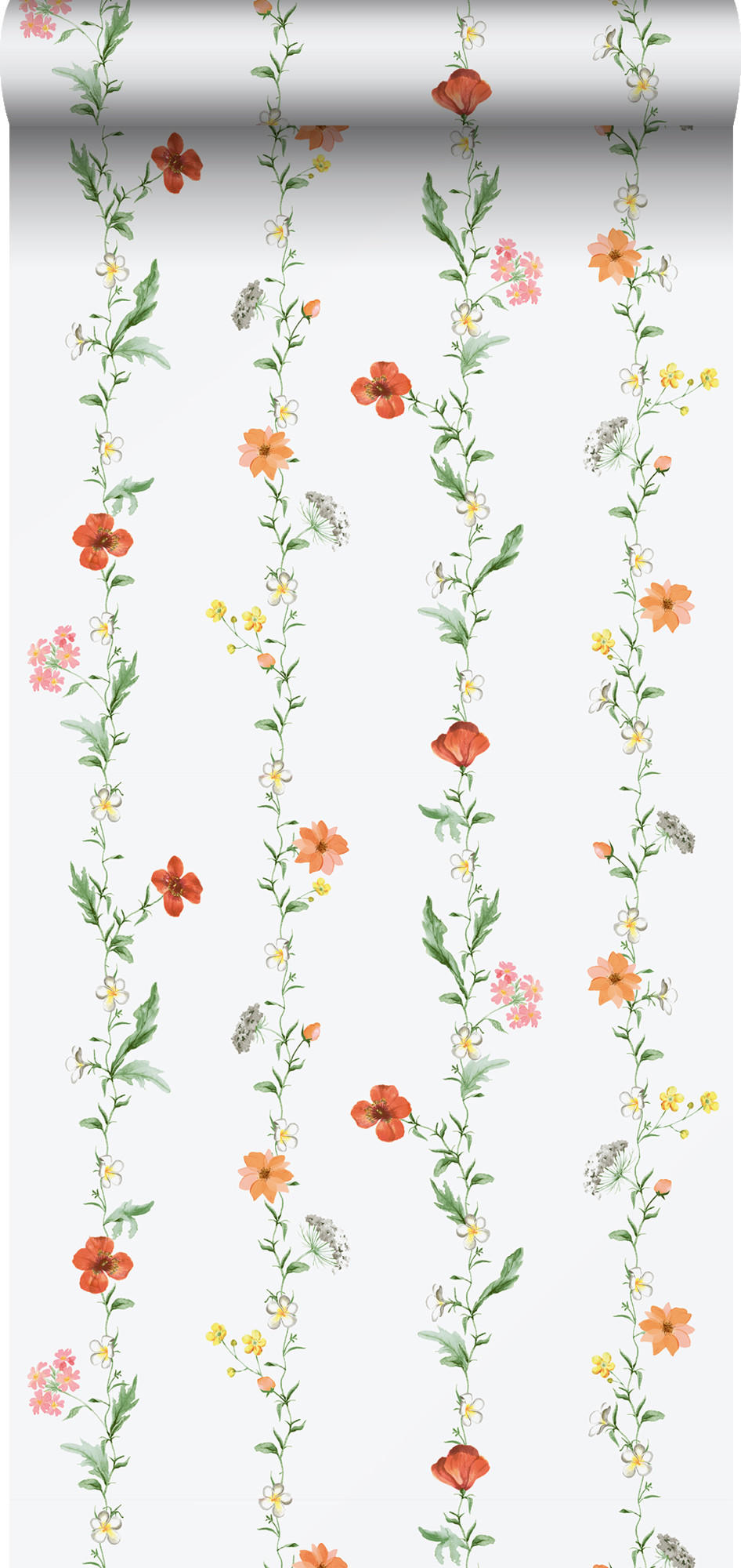 TAPETE Blumen 53 cm x 10 m - Orange, Papier (53/1000cm) - Sanders & Sanders