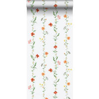 TAPETE Blumen 53 cm x 10 m - Orange, Papier (53/1000cm) - Sanders & Sanders
