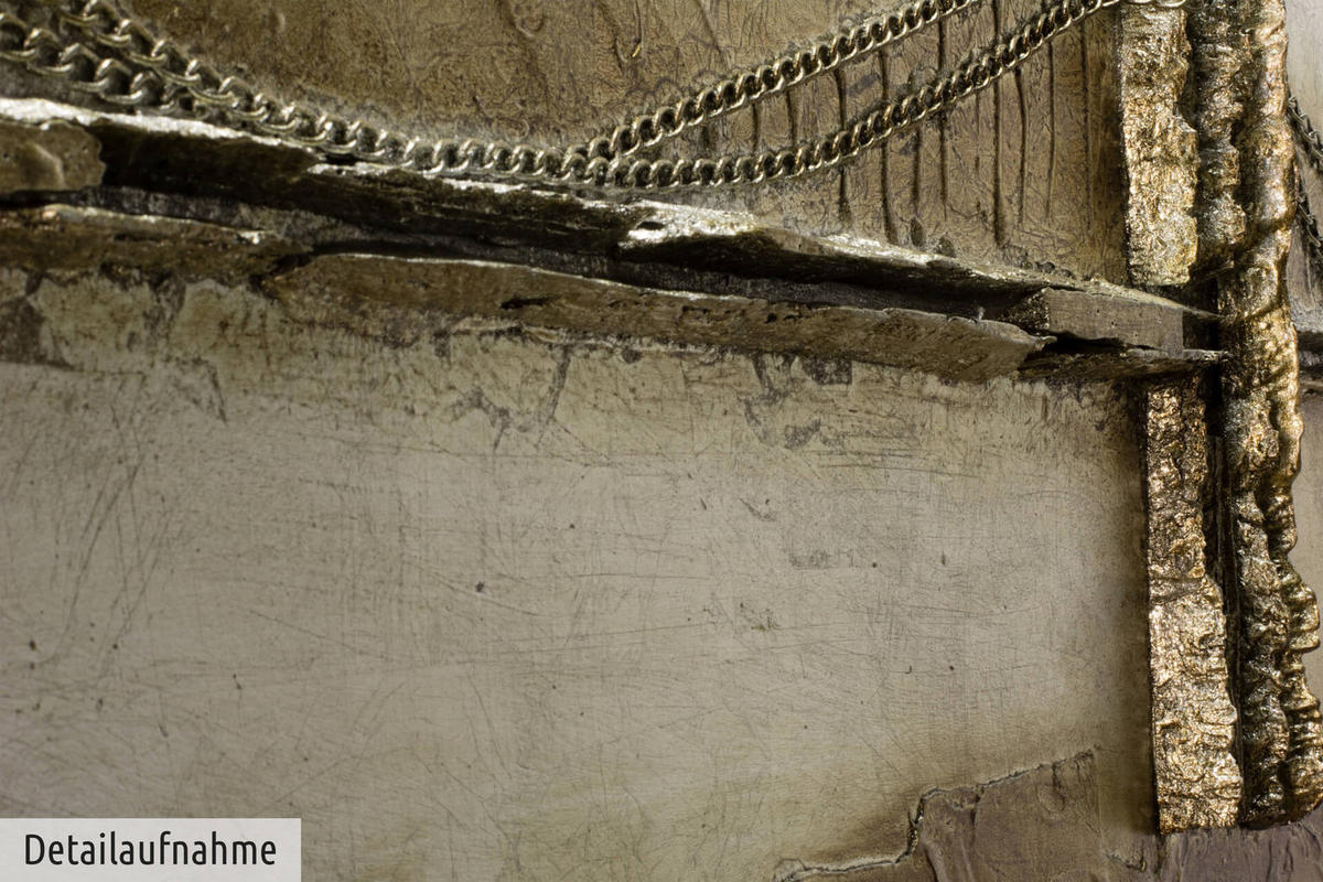 HOLZBILD Grau 144/44 cm - Braun/Grau, Holz (6.71/44cm) - KUNSTLOFT