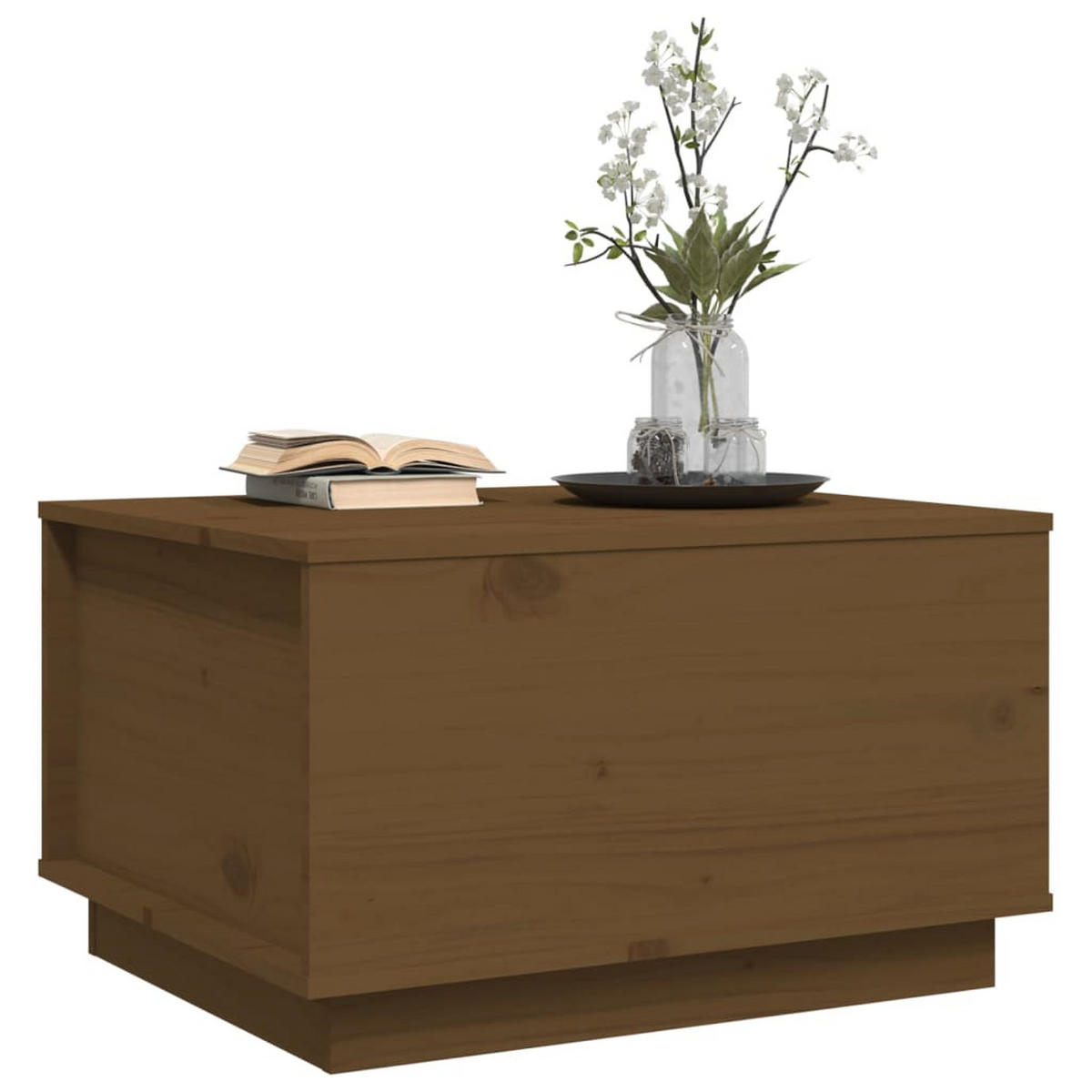 COUCHTISCH Honigbraun 60x50x35 cm Massivholz Kiefer - Braun, Holz (60/50/35cm) - furnicato