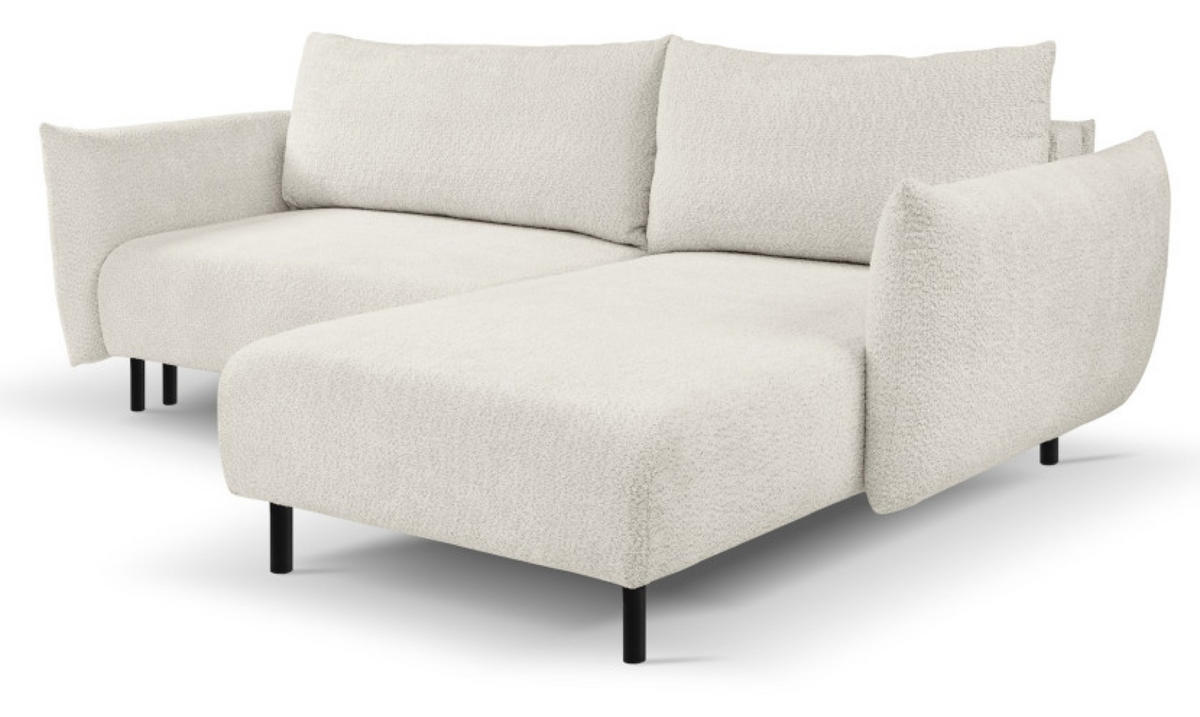 ECKSOFA Creme DELI Mit Schlaffunktion Rechts - Beige, Textil (257/171cm) - Sepro Meble