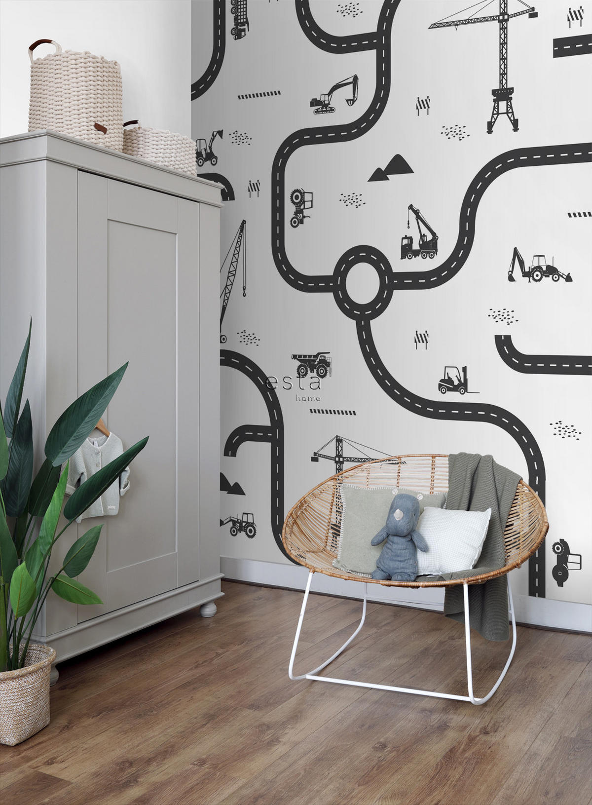 FOTOTAPETE Fahrzeuge 200 x 279 cm - Schwarz, Papier (200/279cm) - ESTAhome
