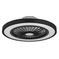 LED DECKENVENTILATOR Metall Schwarz - Schwarz, Metall (54/54/15.9cm) - Globo Lighting