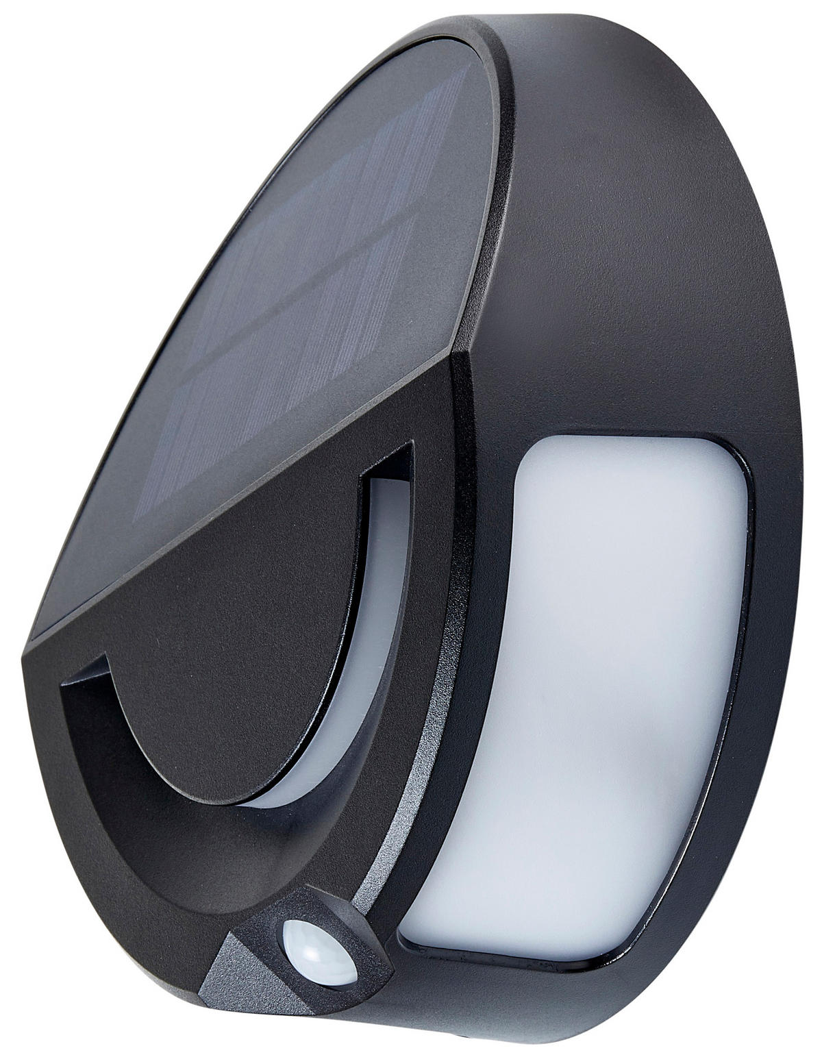 LED-SOLAR-WANDLEUCHTE - mit Bewegungsmelder und Dämmerungssensor für Außenbereiche - Schwarz, Kunststoff (19/19/6.7cm) - Northpoint