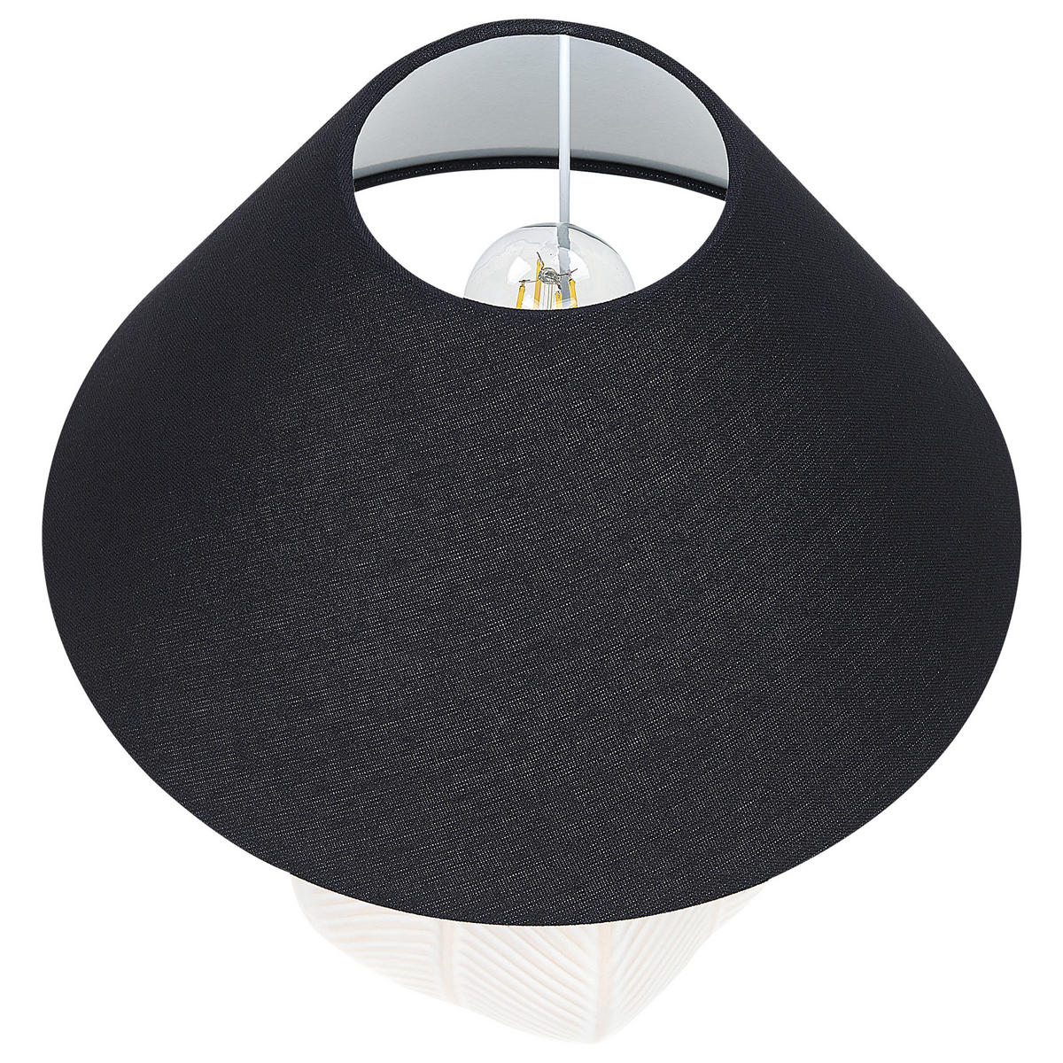 TISCHLAMPE Cadena 34/34/42 cm - Beige, Keramik (34/12/42cm) - Beliani