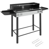 HOLZKOHLEGRILL - Schwarz, Metall (32/90/118cm) - Outsunny
