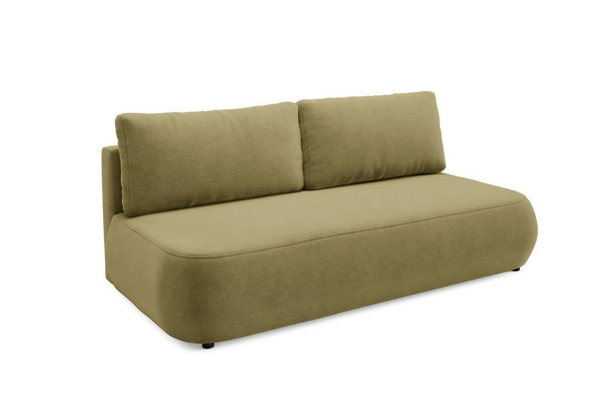 SCHLAFSOFA mit Bettkasten Grün - Schwarz/Grün, Holz/Holzwerkstoff (210/82/106cm) - Furnisell