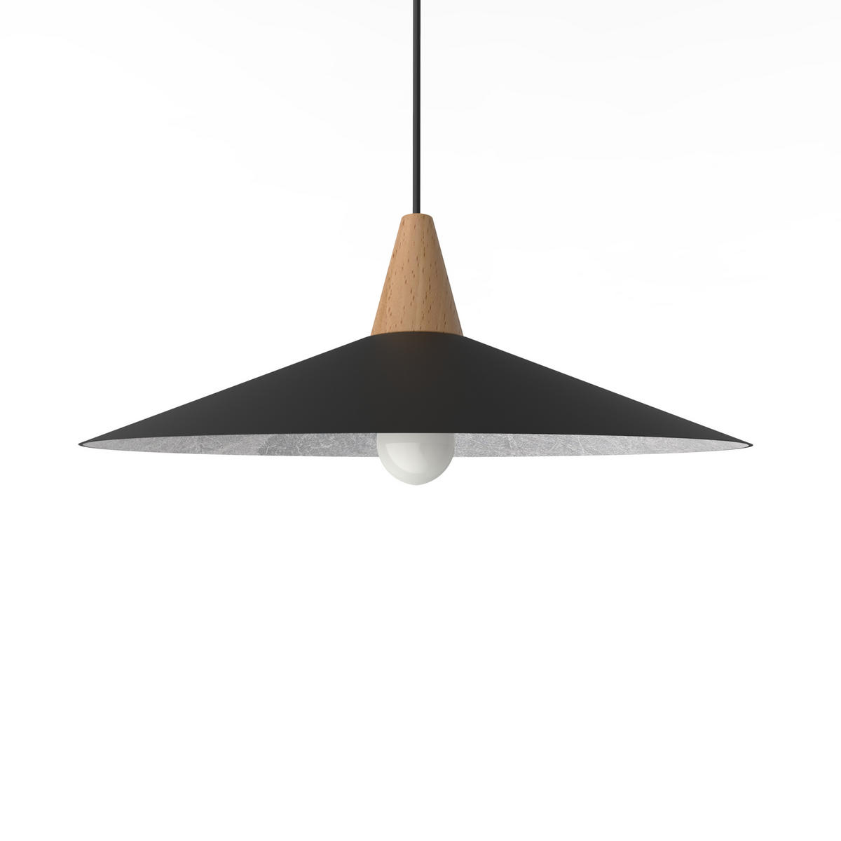 HÄNGELEUCHTE - Schwarz, Metall (40/40/15cm) - Lumicom