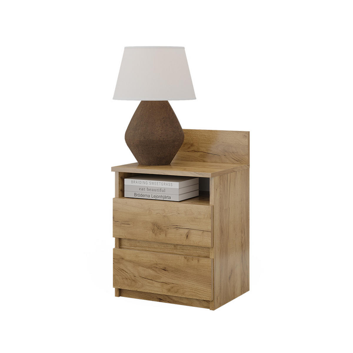 NACHTTISCH Monty Goldkraft Eiche 39.6 x 59.1 cm - Eiche Wotan, Holzwerkstoff (32.3/59.1/39.6cm) - Vicco