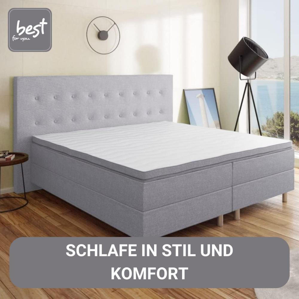 BOXBETT Neo First Class Bett Polsterbett - Silberfarben, Holz/Holzwerkstoff (160/200cm) - Best For Home