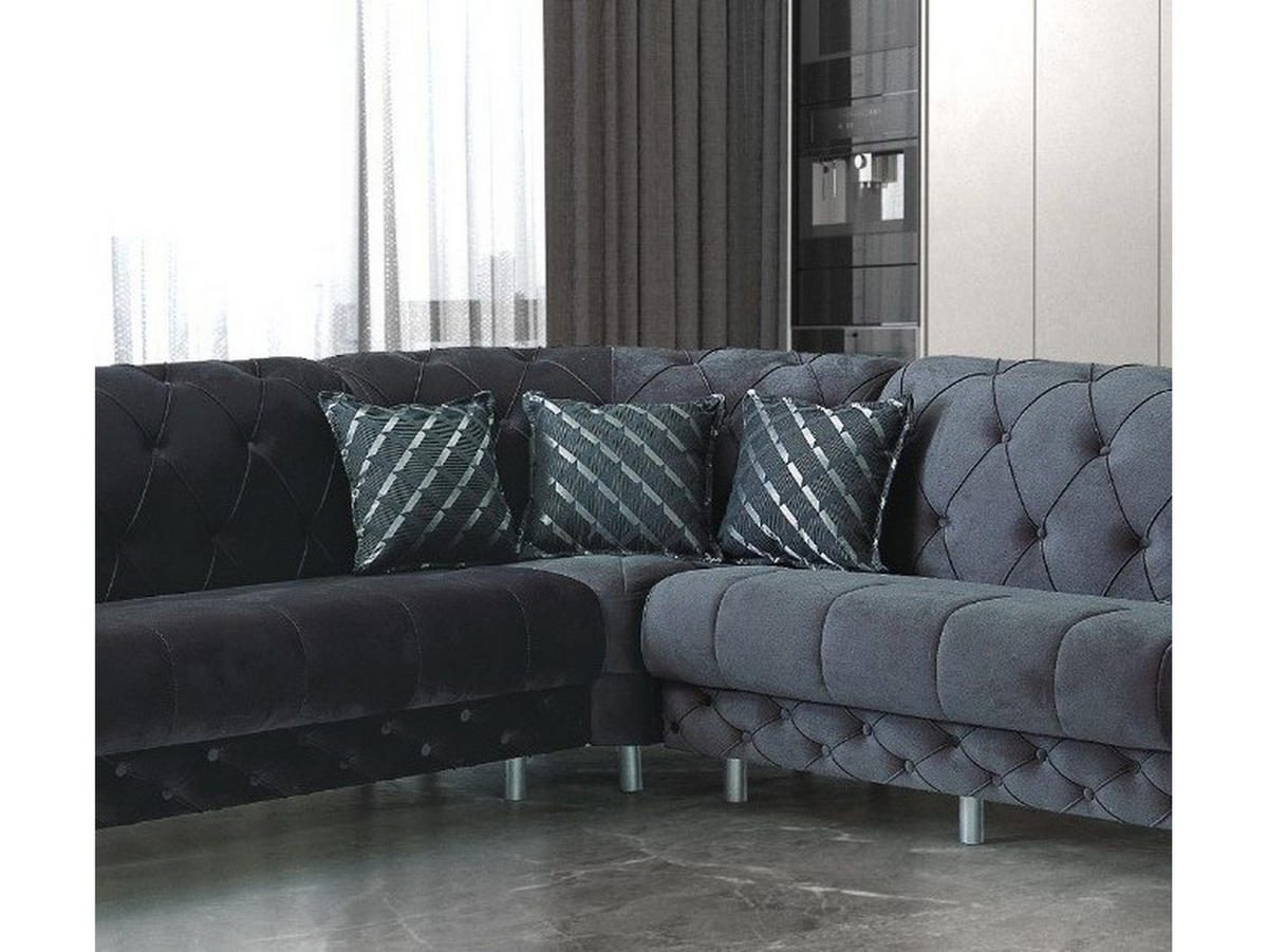 ECKSCHLAFSOFA Shimla Anthrazit - Langer Schenkel Rechts - Anthrazit, Holzwerkstoff/Kunststoff (245/310cm)