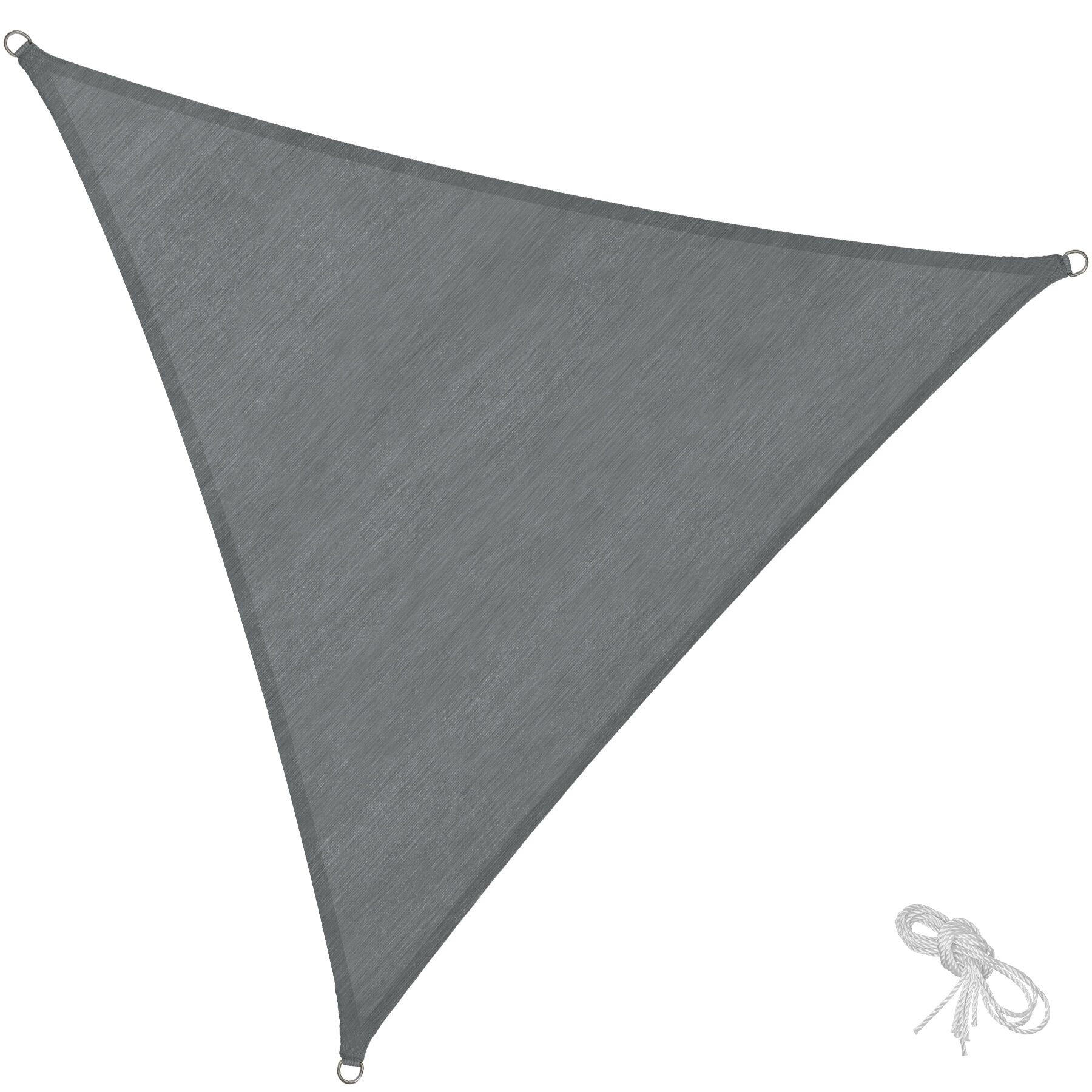 SONNENSEGEL ,inklusive Spannseile,grau - Grau, Kunststoff (400/400cm) - tectake