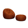 SESSEL UND POUF FIGO UND FAGO, dunkelorange - Dunkelorange, Holzwerkstoff/Textil (104/83/104cm) - Courtois Laville