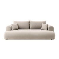 SCHLAFSOFA Ovo Hellbeige Velours - Beige, Textil (250/97/110cm) - Selsey