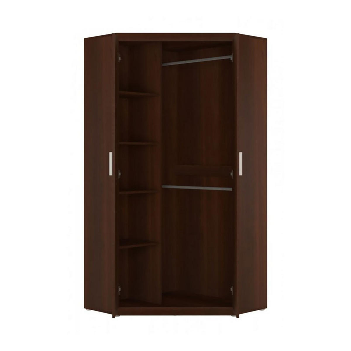 ECKKLEIDERSCHRANK Imperial Nussbaum Imperial / 93 / 93 / 195 cm - Nussbaumfarben/Braun, Holz/Holzwerkstoff (93/195/93cm) - Feldmann-Wohnen