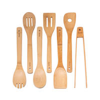 KÜCHENUTENSILIEN Set aus Holz 7-teilig - Beige, Holz - BlauKe