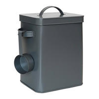 METALLBOX - Anthrazit, Kunststoff/Metall (24.5/27.5/16cm) - Relaxdays