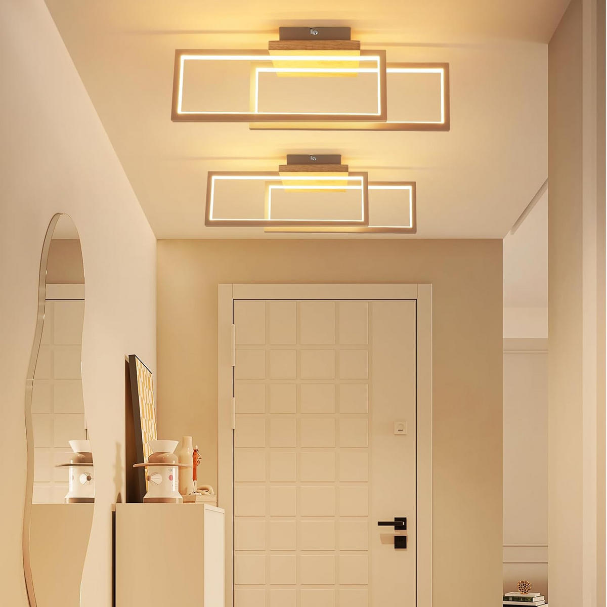 LED stropní svítidlo Coesfeld III 48/13/16 cm - stříbrná, kov (48/13/16cm) - Nettlife