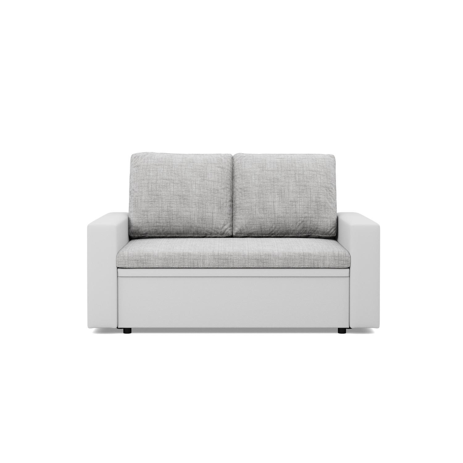 SOFA 2-SITZER MIT SCHLAFFUNKTION LUNA, Grau + Grau - Hellgrau/Grau, Textil (148/90/87cm)